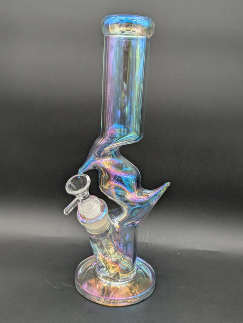13" Iridescent Double Kinked Bong