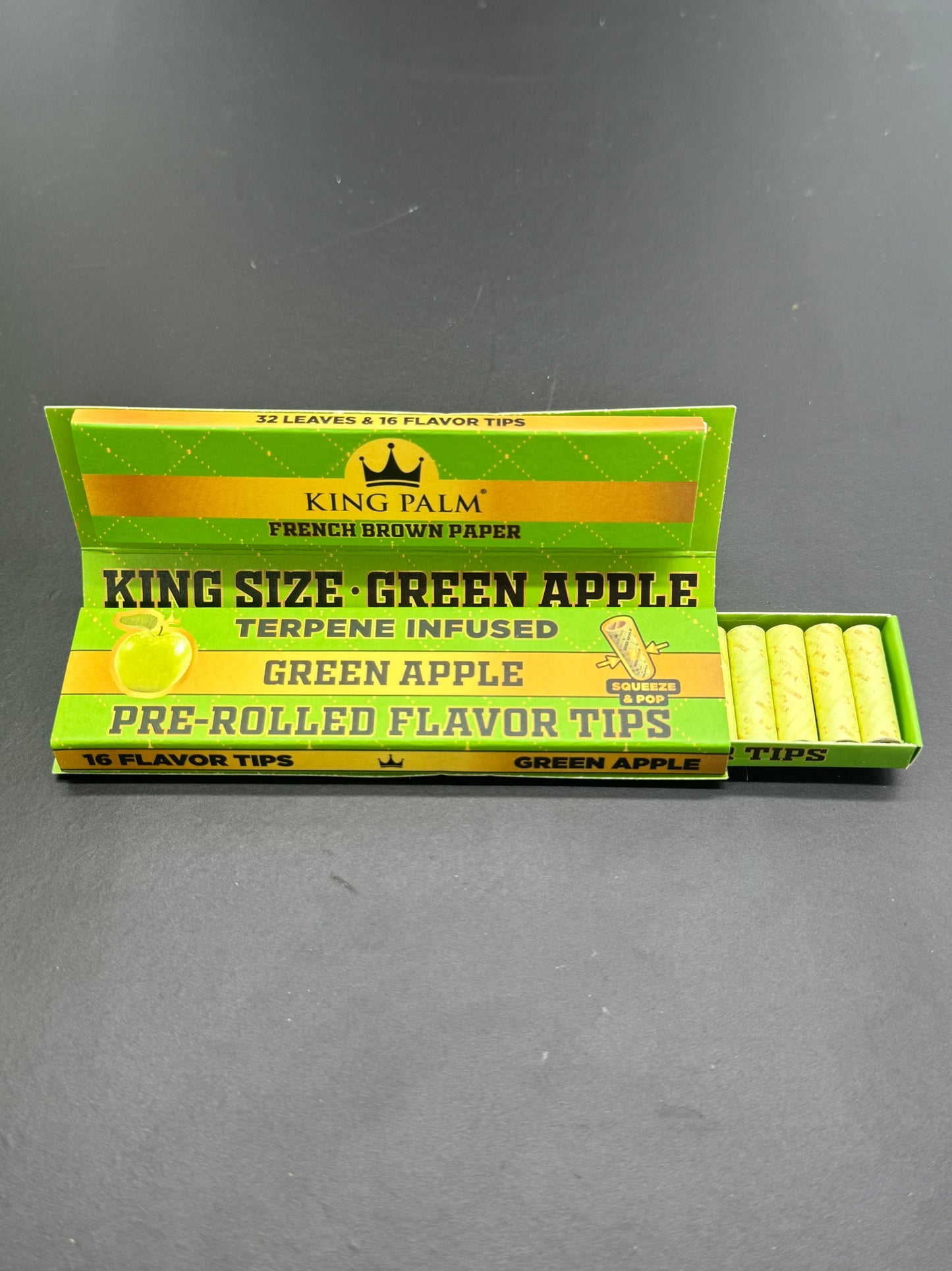King palm flavor booklets w/flavor tips Green apple