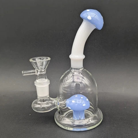 6" Mushroom Perc Bent Neck Bong