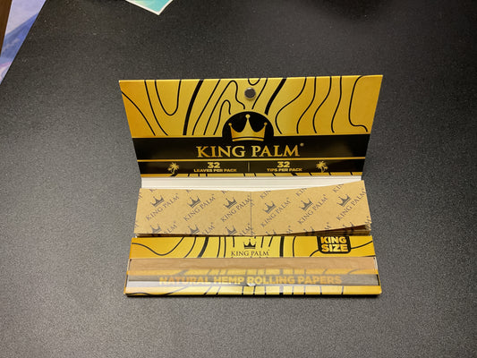 KING PALM HEMP PAPERS W/TIPS