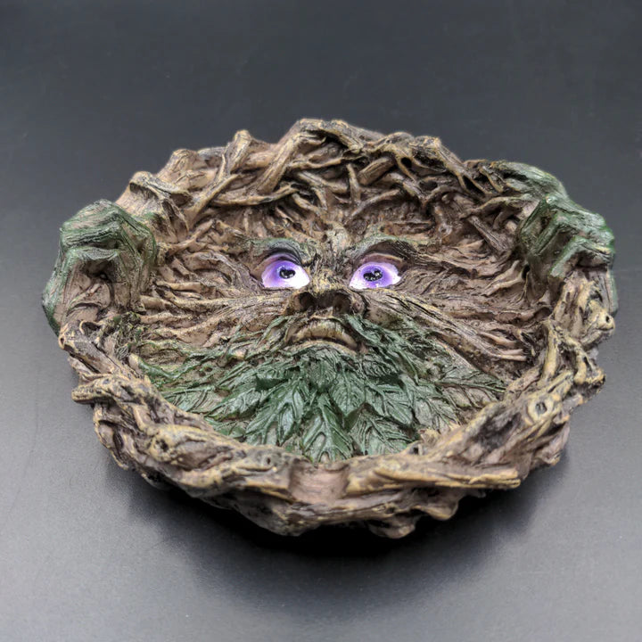 FATHER NATURE ROUND POLYRESIN ASHTRAY | 5.25"