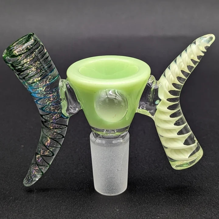 DUAL HANDLE WORKED GLASS 14MM SLIDES