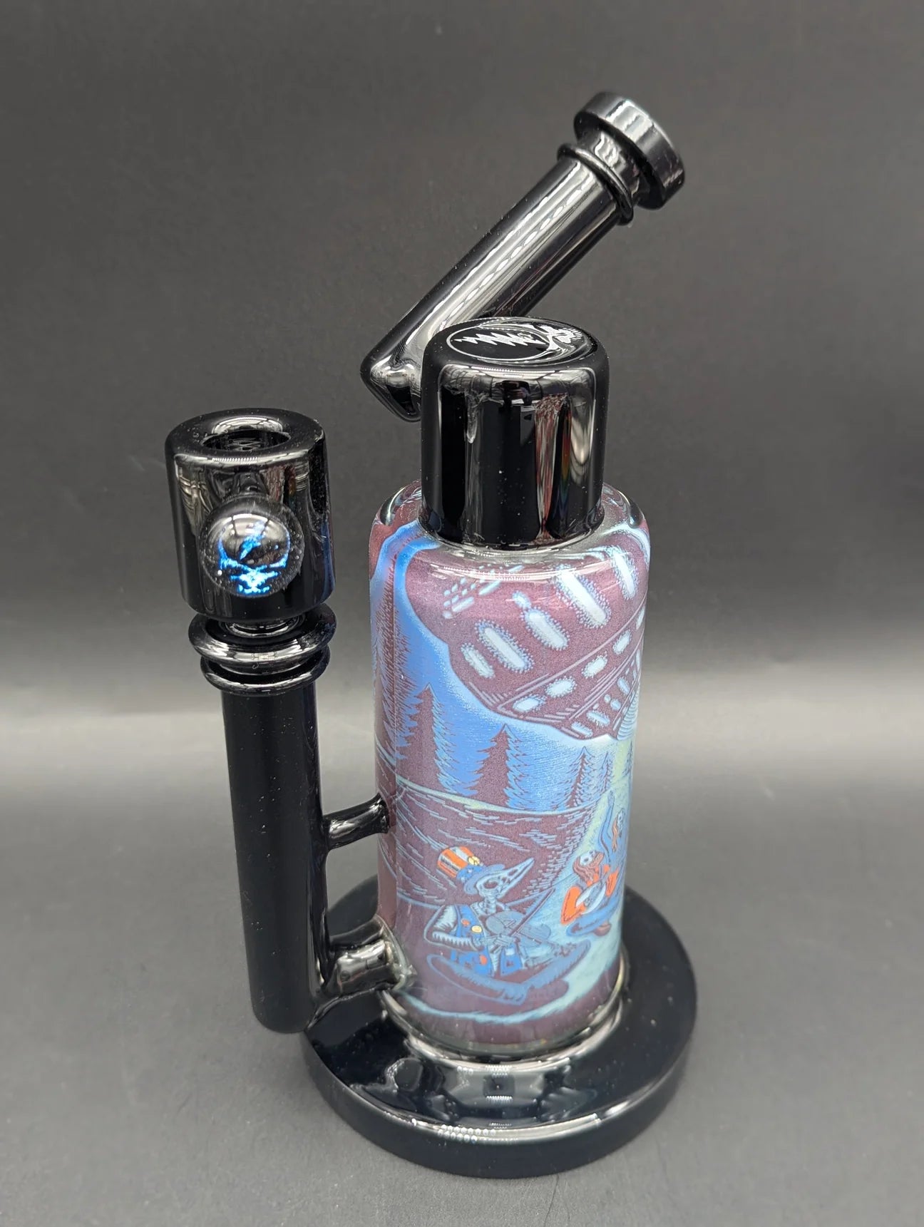 THE GRATEFUL DEAD X PULSAR INSIDE PRINT GLASS WATER PIPE | CLOSE ENCOUNTERS | UFO JAM