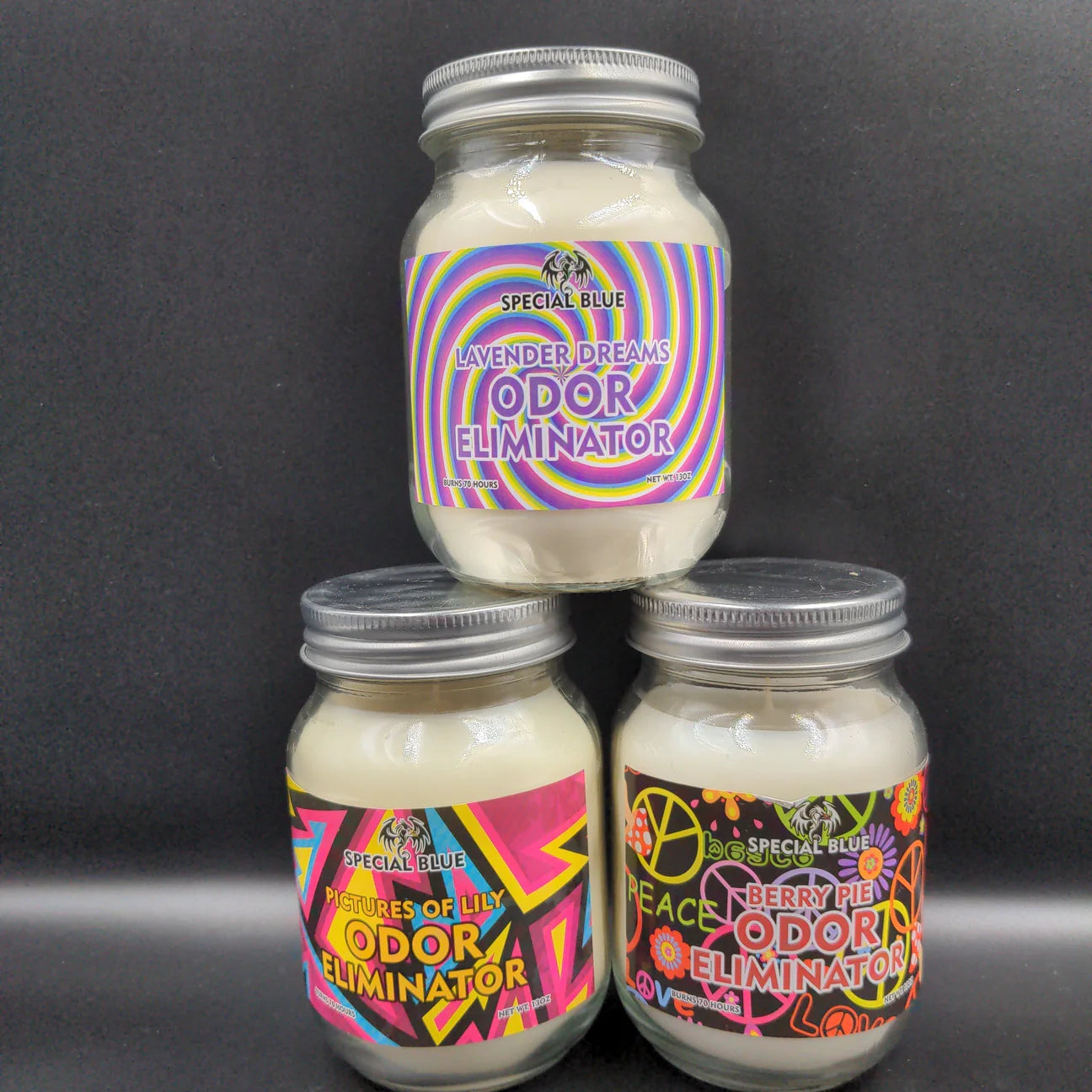SPECIAL BLUE ODOR ELIMINATOR CANDLE 13OZ