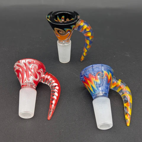 Curved Claw Bowl Piece 14mm Assorted Colors