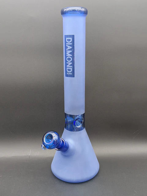 Diamond Glass Beaker Water Pipe - 16" / 14mm