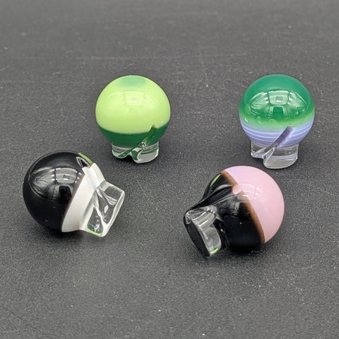 Dual Colored Spinner Marble Carb Cap