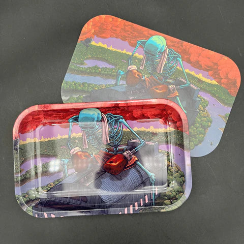 Grateful Dead x Pulsar Metal Rolling Tray & Lid | Boxer | 11"x7"