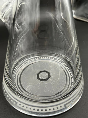 Milkyway Glass "Respire" Silver and Blue Frit Beaker