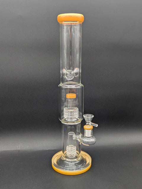 13.5" Dual Matrix Straight Tube Bong