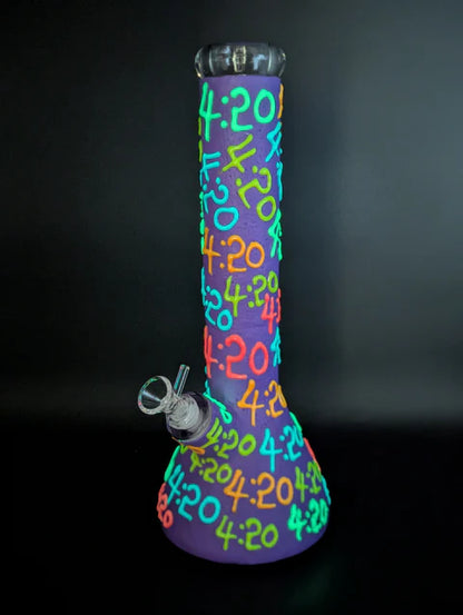 14" 3D Glow in the Dark 420 Bong