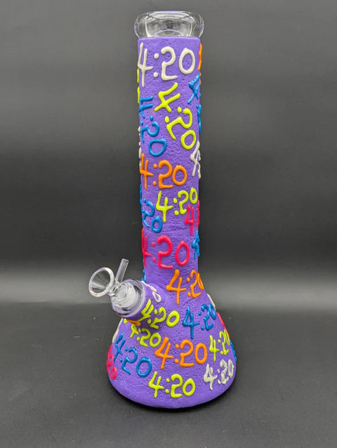 14" 3D Glow in the Dark 420 Bong