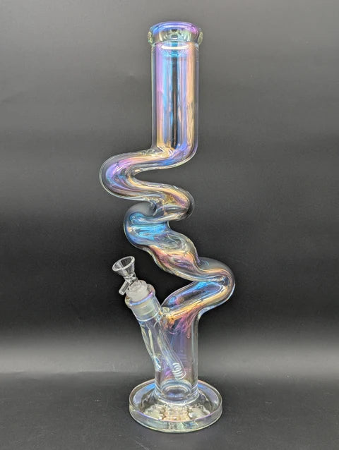 17" Iridescent Multi Kink Bong