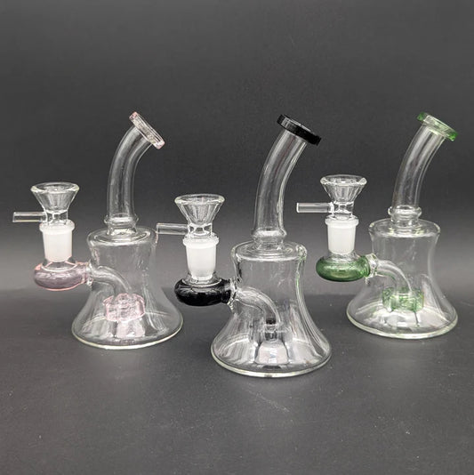 5.5" Mini Bent Neck Showerhead Bong