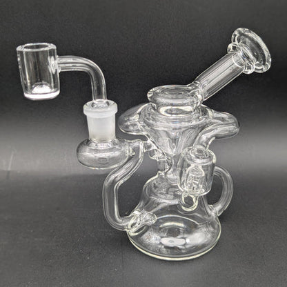 6" Dual Uptake Vortex Recycler Dab Rig