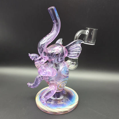 7.5" PURPLE FUMED ELEPHANT DAB RIG 14MM