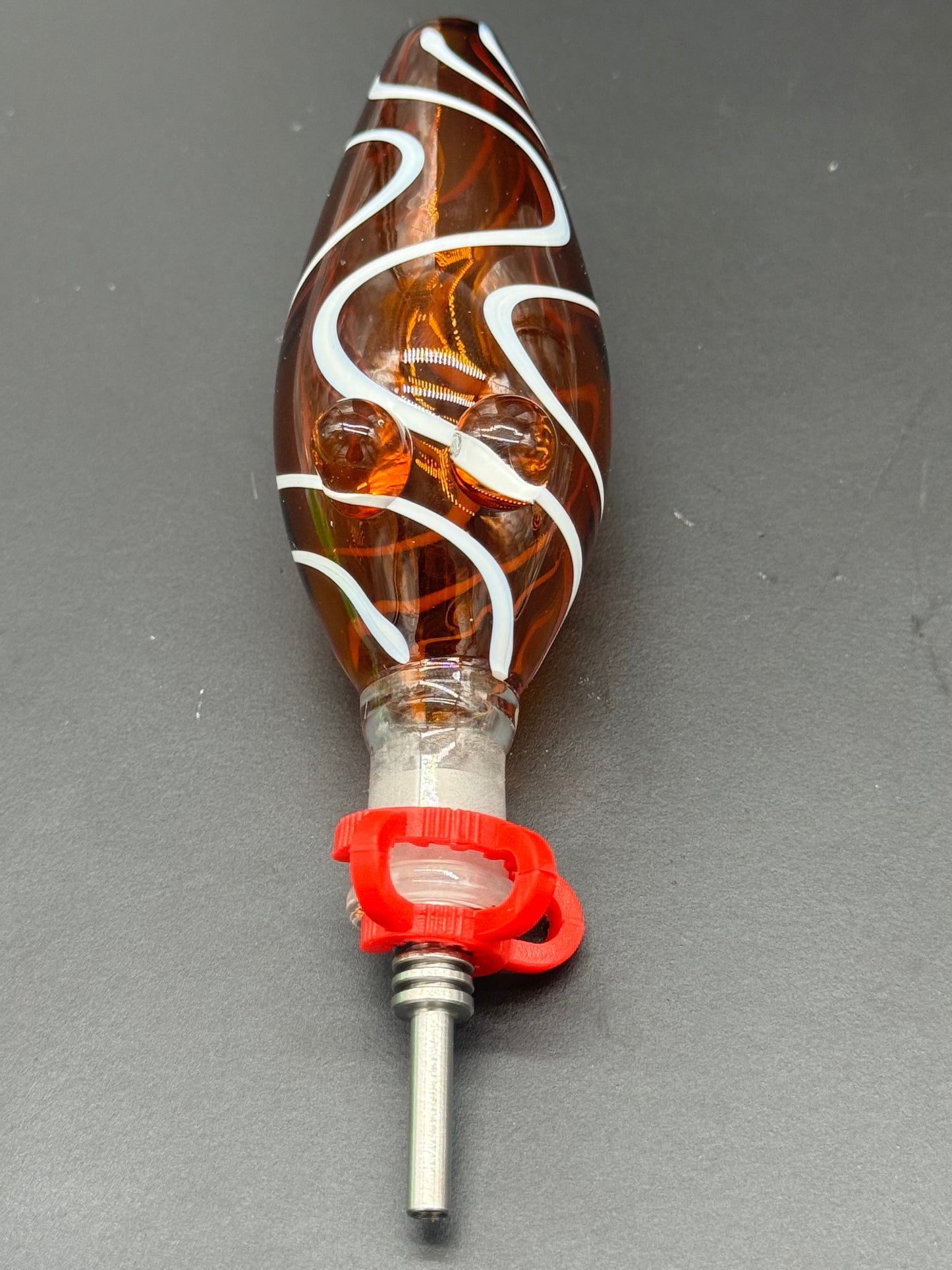 SWIRLED GLASS BUBBLE NECTAR COLLECTORS