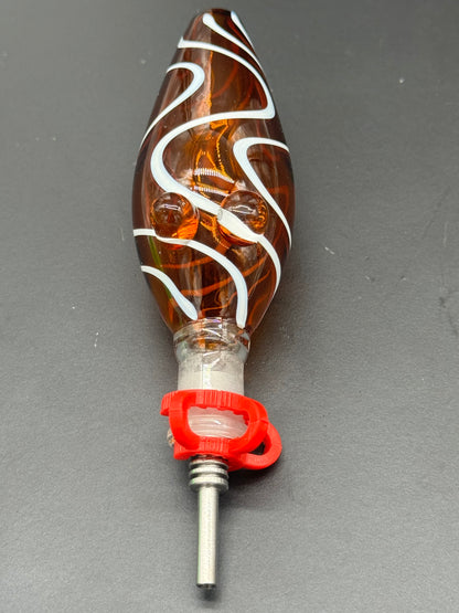 SWIRLED GLASS BUBBLE NECTAR COLLECTORS