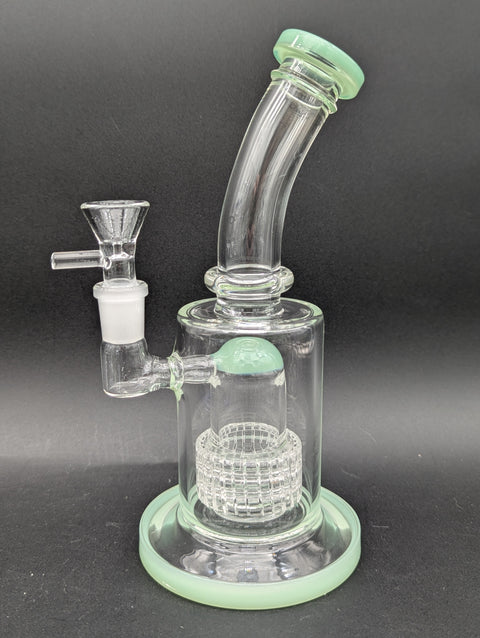 8.5" Mini Matrix Color Accent Bent Neck Bong