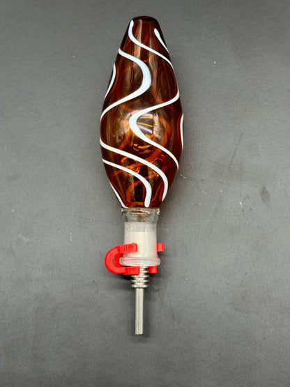 SWIRLED GLASS BUBBLE NECTAR COLLECTORS