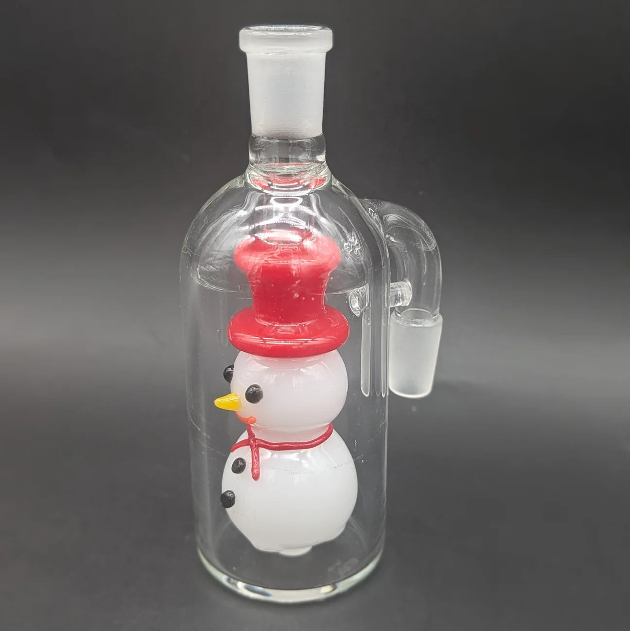 SMILING SNOWMAN GLASS ASH CATCHER - 14MM 90D