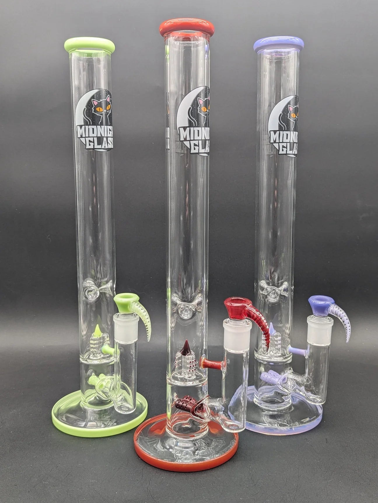 MIDNIGHT GLASS DUAL INLINE + INV3 BONG