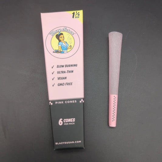 BLAZY SUSAN PINK 1 1/4 PRE-ROLLED CONES 6 PACK