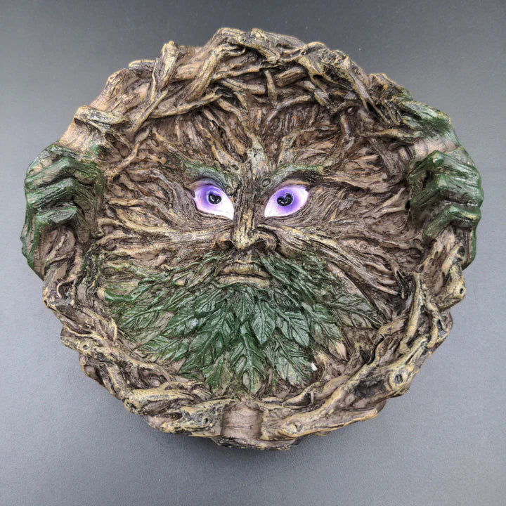 FATHER NATURE ROUND POLYRESIN ASHTRAY | 5.25"