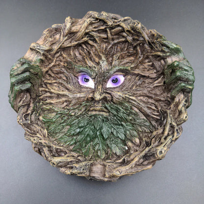 FATHER NATURE ROUND POLYRESIN ASHTRAY | 5.25"