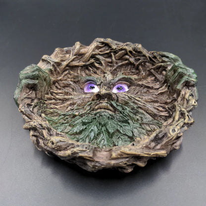 FATHER NATURE ROUND POLYRESIN ASHTRAY | 5.25"