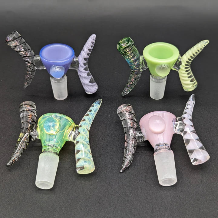 DUAL HANDLE WORKED GLASS 14MM SLIDES