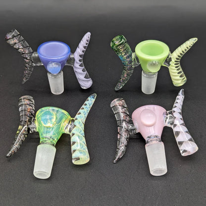 DUAL HANDLE WORKED GLASS 14MM SLIDES