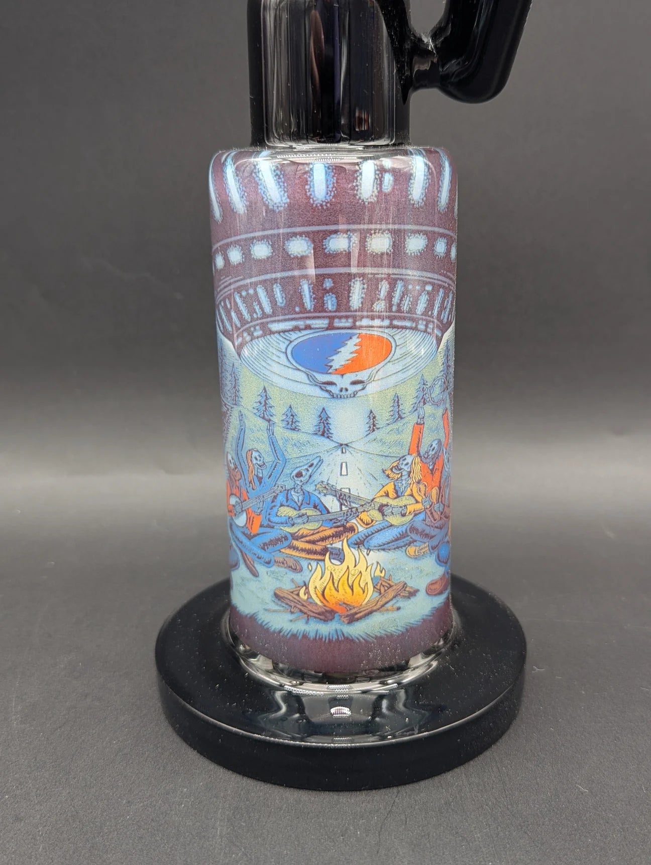 THE GRATEFUL DEAD X PULSAR INSIDE PRINT GLASS WATER PIPE | CLOSE ENCOUNTERS | UFO JAM