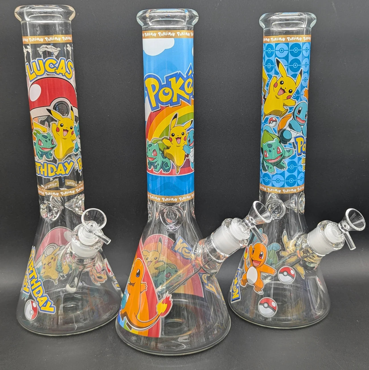 14" POKÈMON & FRIENDS 7MM BEAKER BONG
