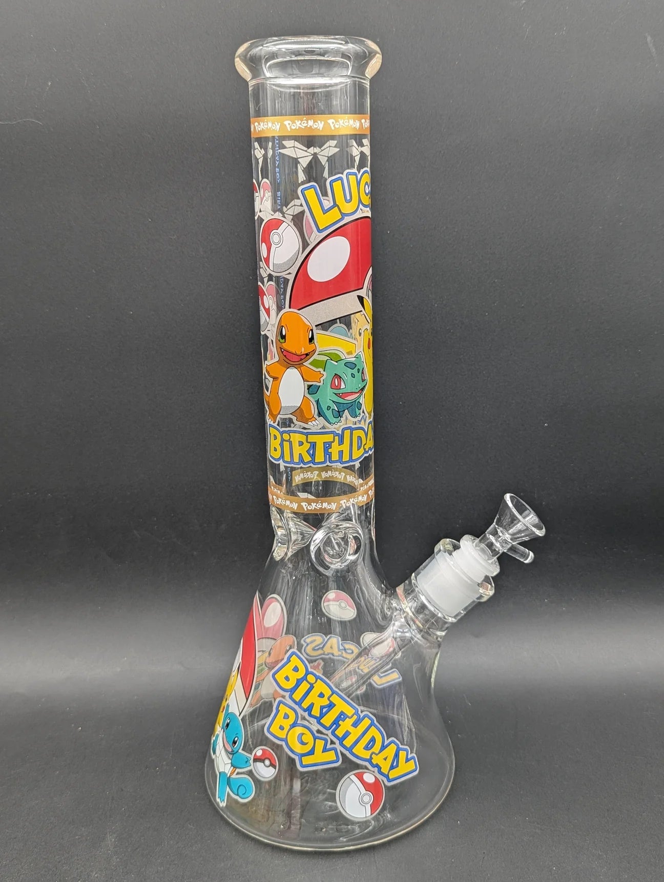 14" POKÈMON & FRIENDS 7MM BEAKER BONG