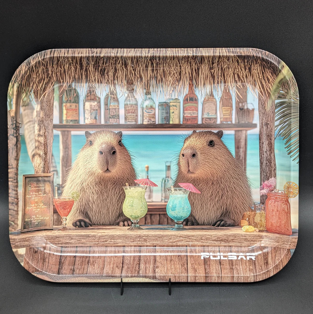 PULSAR LARGE METAL ROLLING TRAY | CAPYBARA CABANA | 13"X11"