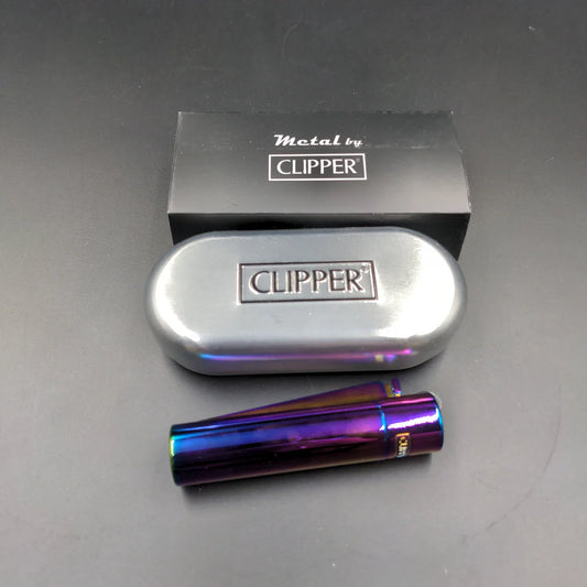 CLIPPER "ICY" REFILLABLE BUTANE LIGHTER - METAL