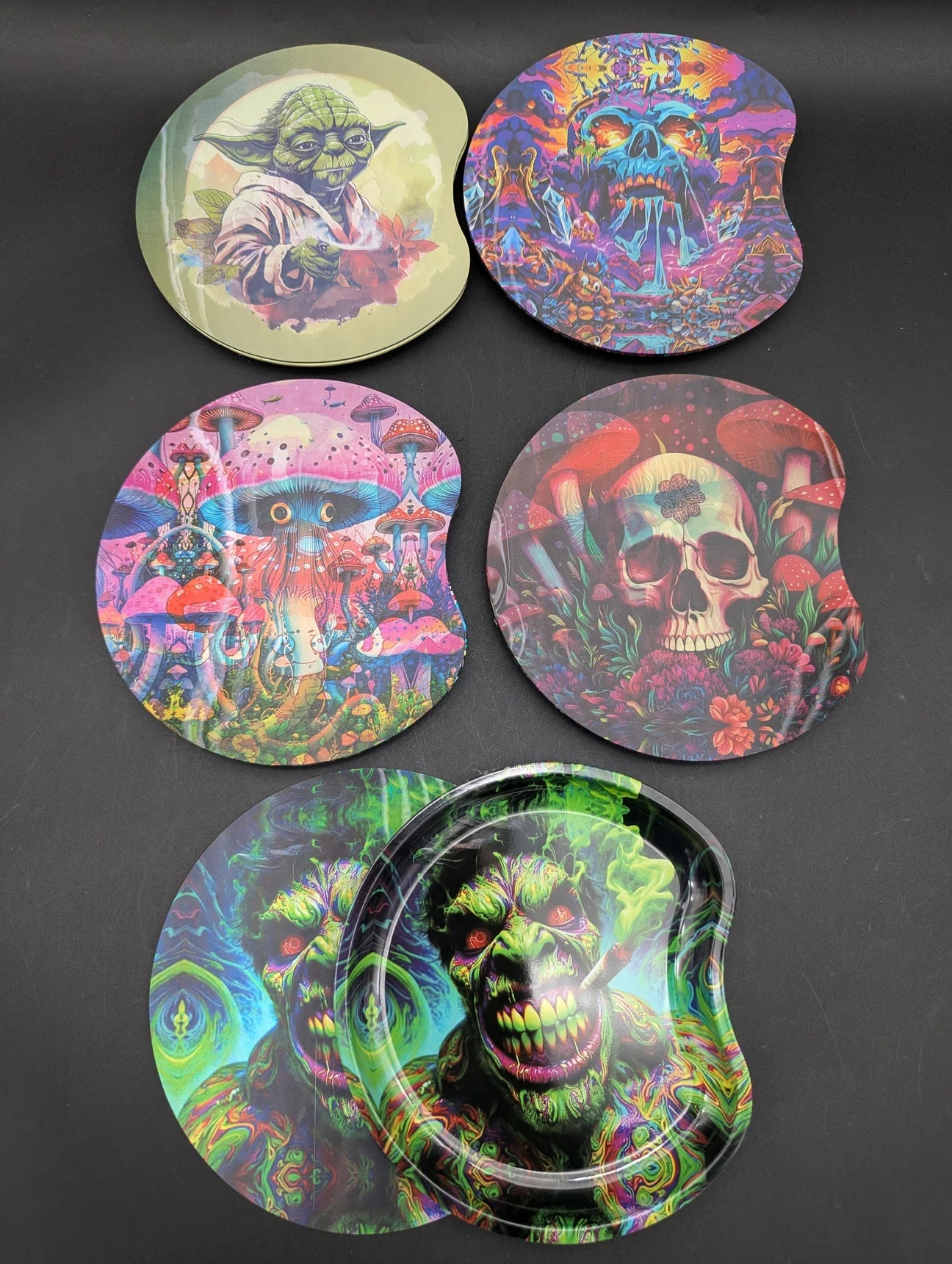 FULL ART ROLLING TRAYS W/ COVER