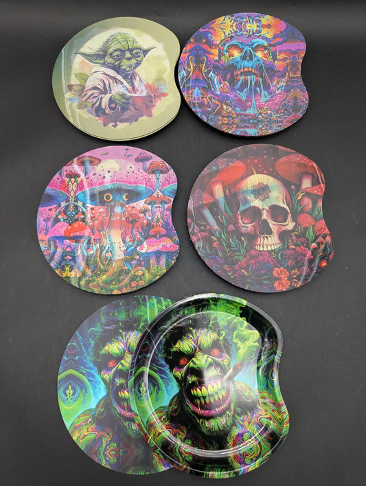 FULL ART ROLLING TRAYS W/ COVER