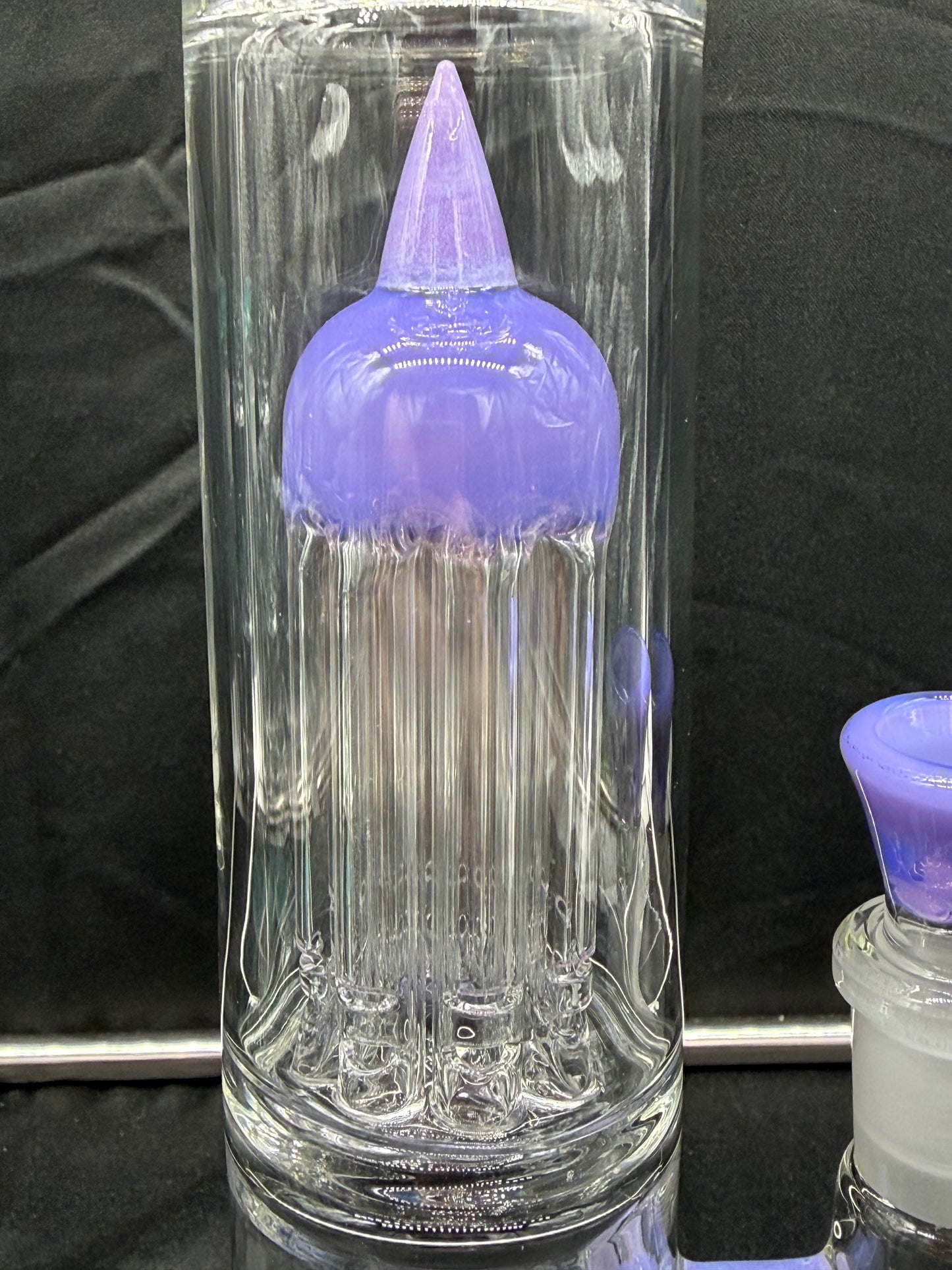 2K GLASS DUAL GRIDLINE TO 8 ARM BONGS - COLOR ACCENTED