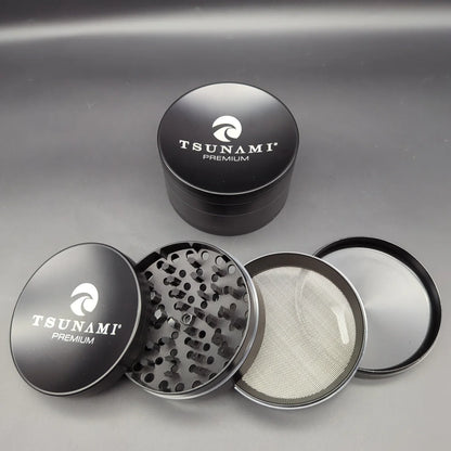 TSUNAMI DRY HERB GRINDER 4 PIECE 100MM (XL)