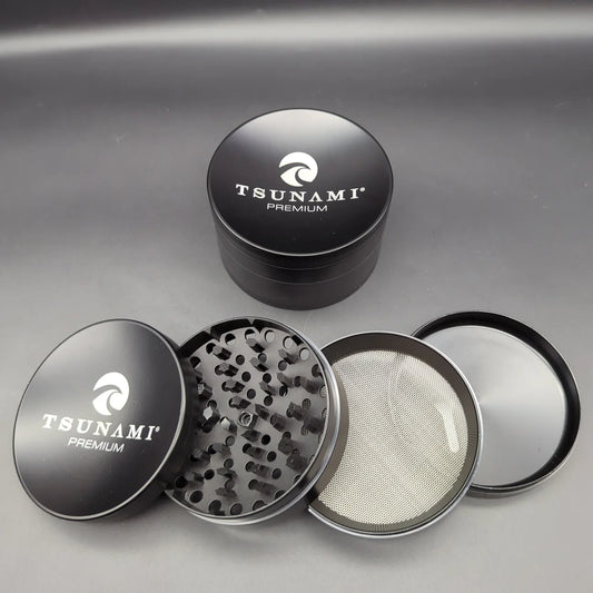 TSUNAMI DRY HERB GRINDER 4 PIECE 100MM (XL)