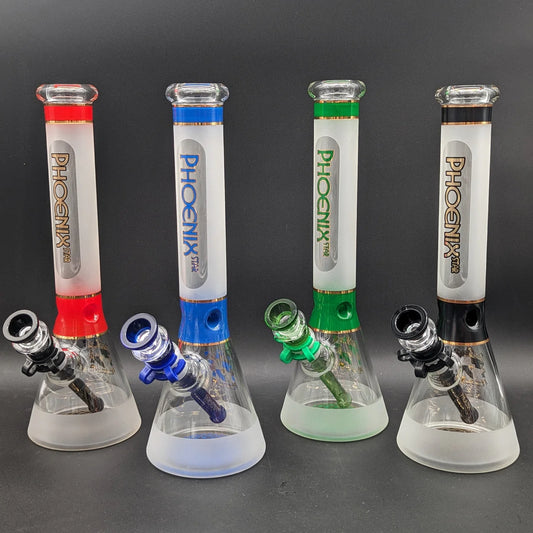 PHOENIX 13" SANDBLASTED COLOR ACCENT BEAKERS