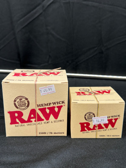 Raw hemp wick 10ft-250ft