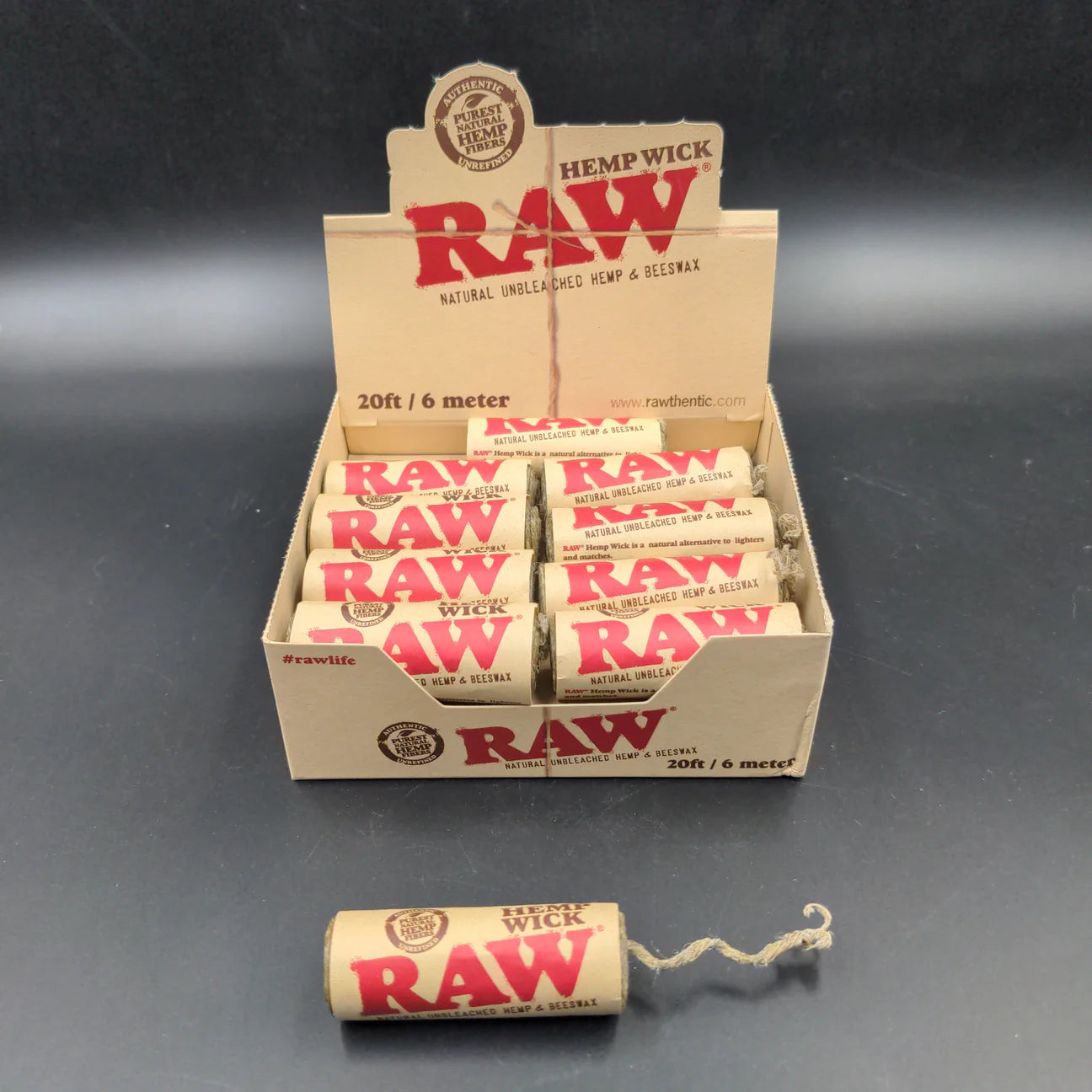 Raw hemp wick 10ft-250ft