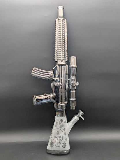 AR-15 Glass Sandblasted Gun Bong