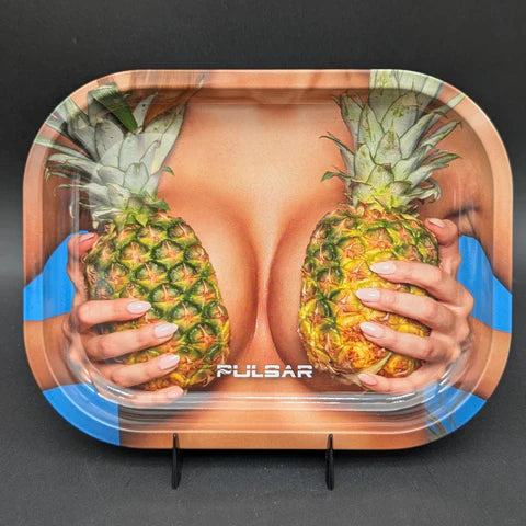 Pulsar Mini Metal Rolling Tray | Large Pineapples | 7"x5.5"