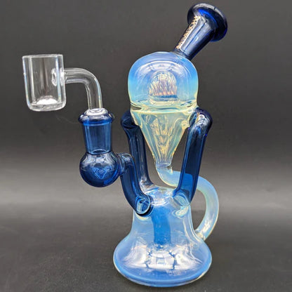Phoenix Fumed 7" Marble Recycler Dab Rig