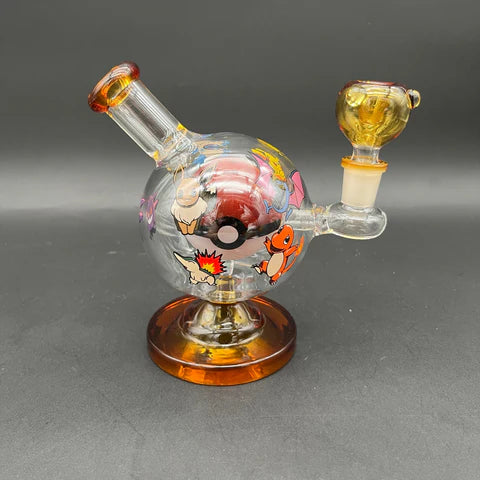 Playful Creatures Ball Glass Water Pipe | 6"