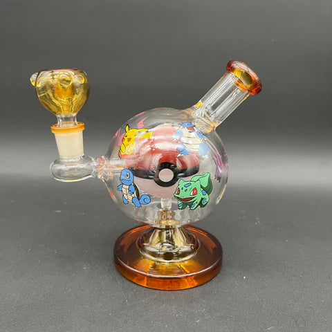 Playful Creatures Ball Glass Water Pipe | 6"